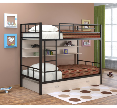 Кровать Севилья двухъярусная с боковой лестницей, спальные места 190х90 см